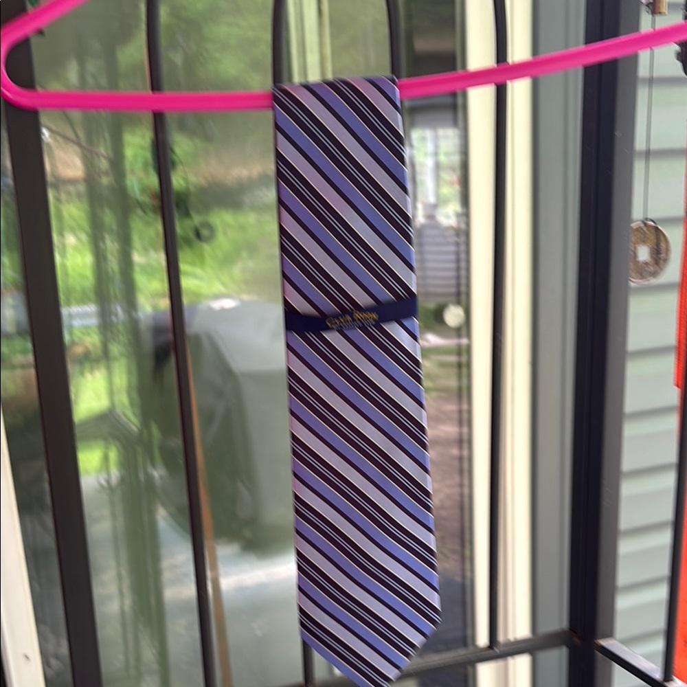 Club Room Blue and Black Striped Tie